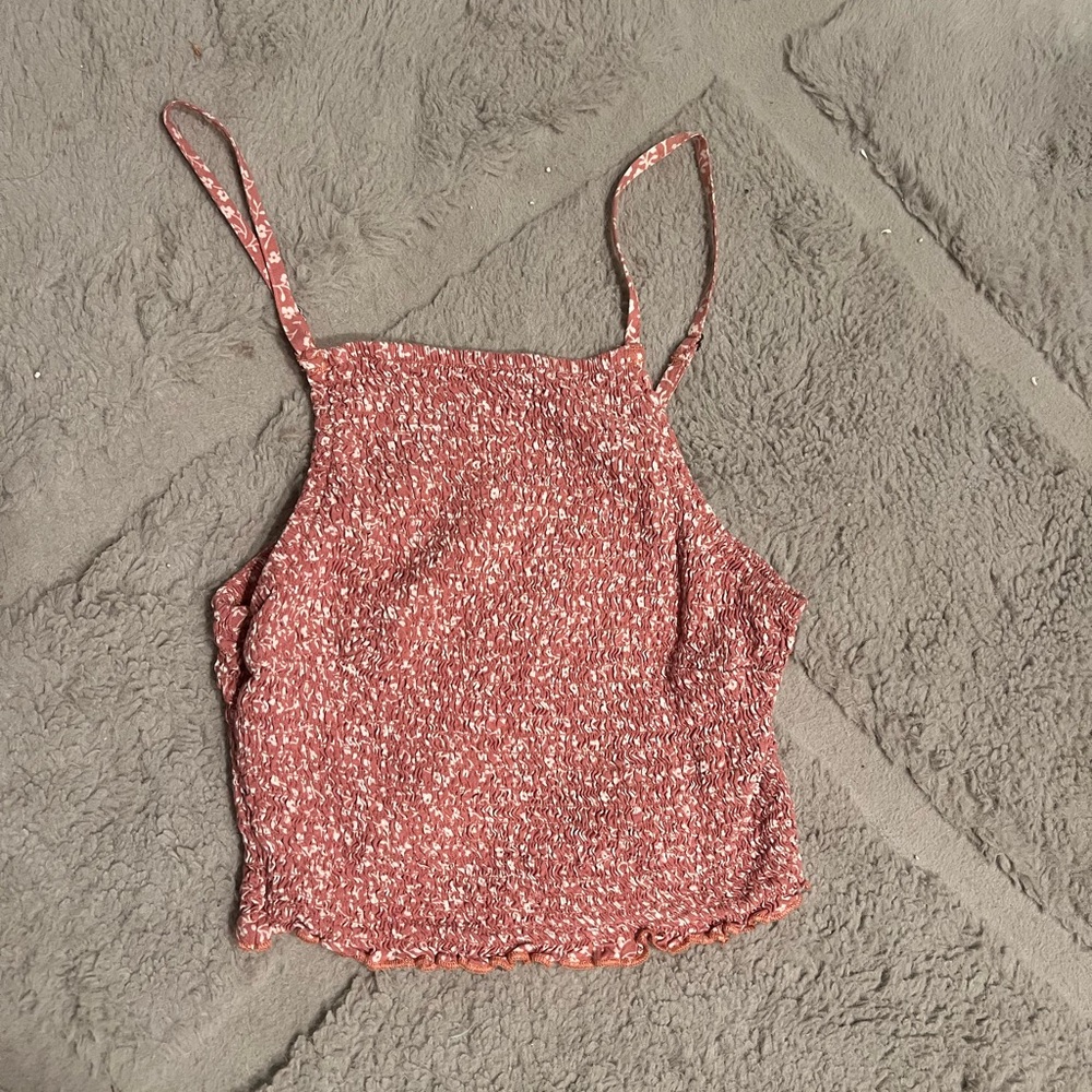 Hollister Pink Fitted Crop Camisole